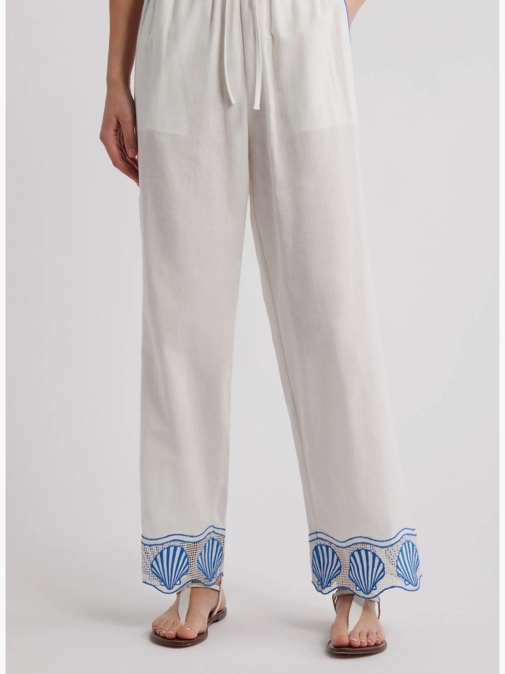 Rails Tildi Shell Embroidered Cotton & Linen Pants
